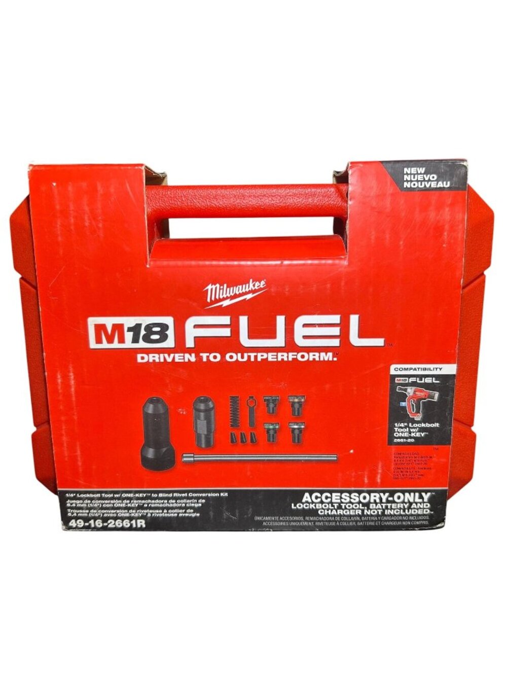 M18 FUEL 1/4" Lockbolt Tool w/ONE-KEY to Blind Rivet Tool Conversion Kit